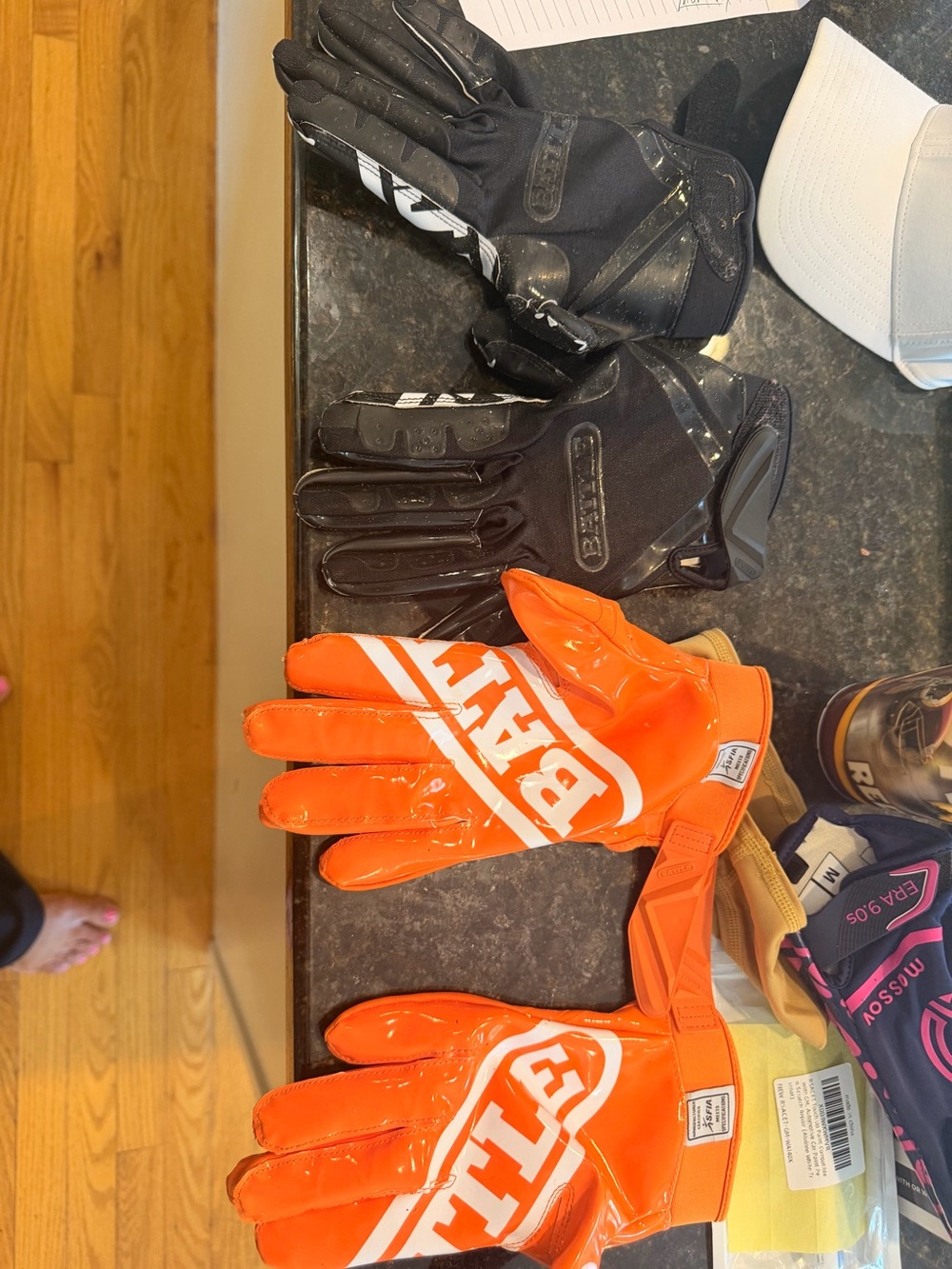 Battle football gloves- 2 pair